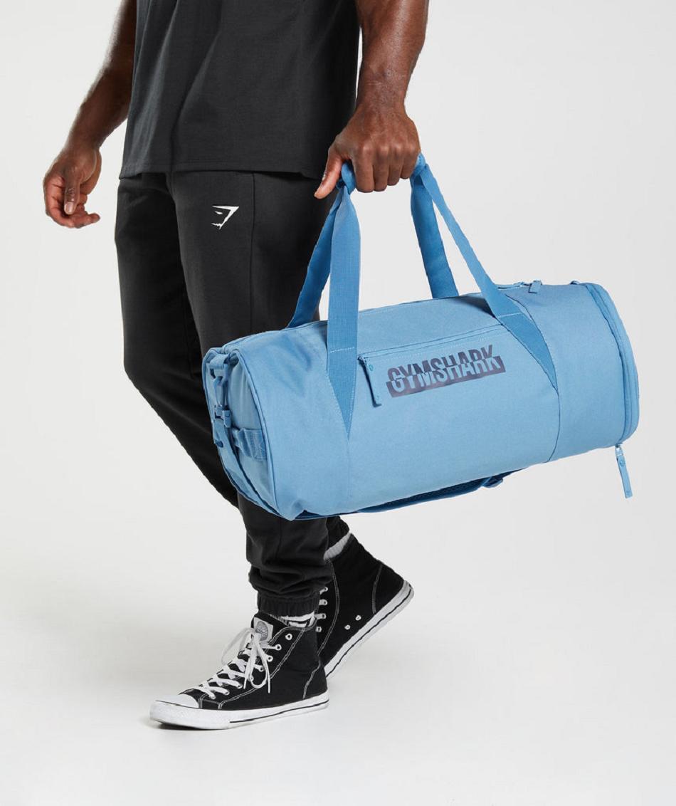 Gymshark Bold Barrel Accessories Torbe Plave | HR 2131NWY